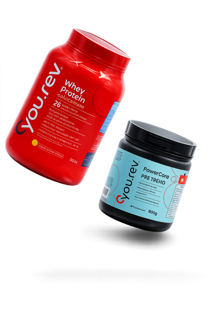 Kit Energia e Proteína: Power Core Pré-Treino (Limão – 300g) + Whey Protein Concentrado (900g)